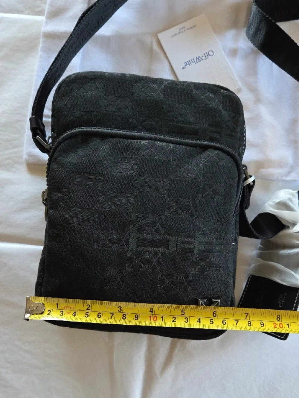 Off-White Zip tie Black Logo Messenger Bag
